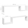Étagères murales 2 pcs Blanc brillant 100x15x20 cm Aggloméré