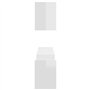 Étagères murales 2 pcs Blanc brillant 100x15x20 cm Aggloméré
