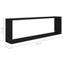 vidaXL Mensole Parete a Cubo 4 pz Nero 100x15x30 cm in Truciolato