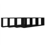 vidaXL Mensole Parete a Cubo 4 pz Nero 100x15x30 cm in Truciolato