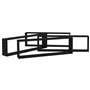 vidaXL Mensole Parete a Cubo 4 pz Nero 100x15x30 cm in Truciolato