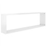 Mensole Parete a Cubo 2 pz Bianco Lucido 100x15x30cm Truciolato