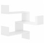 VidaXL Étagère murale d'angle 2pcs Blanc brillant 40x40x50cm Aggloméré