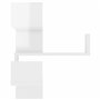 VidaXL Étagère murale d'angle 2pcs Blanc brillant 40x40x50cm Aggloméré
