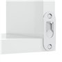 VidaXL Étagère murale d'angle 2pcs Blanc brillant 40x40x50cm Aggloméré