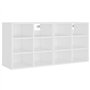 Armoires à chaussures 2 pcs Blanc 52,5x30x50 cm