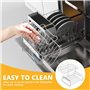 Accessoires pour Friteuse en Acier Inoxydable 304, Support Multifonction Double Couche avec Brochette Compatible avec Ninja Food