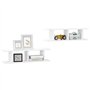 vidaXL 2X Etagères Murales Etagères Suspendues Etagères Flottantes Salon Chambre Salle de Séjour Intérieur Blanc 75x18x20 cm Boi