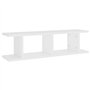 vidaXL 2X Etagères Murales Etagères Suspendues Etagères Flottantes Salon Chambre Salle de Séjour Intérieur Blanc 75x18x20 cm Boi