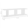 vidaXL 2X Etagères Murales Etagères Suspendues Etagères Flottantes Salon Chambre Salle de Séjour Intérieur Blanc 75x18x20 cm Boi