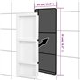 Niche de douche avec 3 compartiments Blanc brillant 41x99x9 cm