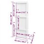 Niche de douche avec 3 compartiments Blanc brillant 41x99x9 cm