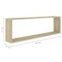 Étagères cube murales 4 pcs Chêne Sonoma 100x15x30 cm Aggloméré