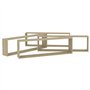 Étagères cube murales 4 pcs Chêne Sonoma 100x15x30 cm Aggloméré