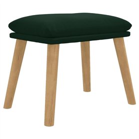vidaXL Repose-Pied Pouf de Salon Tabouret de Canapé Meuble de Salle de Séjour Tabouret de Salon Intérieur Vert Foncé 45x29