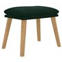 vidaXL Repose-Pied Pouf de Salon Tabouret de Canapé Meuble de Salle de Séjour Tabouret de Salon Intérieur Vert Foncé 45x29