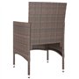 vidaXL Lot de 4 tabourets de jardin en polyrotin Marron
