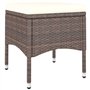 vidaXL Lot de 4 tabourets de jardin en polyrotin Marron