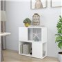 vidaXL Bibliothèque Armoire à Livres Etagère à Livres Séparateur de Pièce Armoire de Bureau Salon Intérieur Blanc 60x24x63 cm Ag