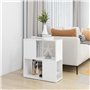 vidaXL Bibliothèque Armoire à Livres Etagère à Livres Séparateur de Pièce Armoire de Bureau Salon Intérieur Blanc 60x24x63 cm Ag