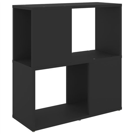 vidaXL Bibliothèque Armoire à Livres Etagère à Livres Séparateur de Pièce Armoire de Bureau Salon Intérieur Noir 60x24x63 cm Agg