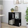 vidaXL Bibliothèque Armoire à Livres Etagère à Livres Séparateur de Pièce Armoire de Bureau Salon Intérieur Noir 60x24x63 cm Agg