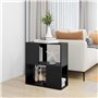vidaXL Bibliothèque Armoire à Livres Etagère à Livres Séparateur de Pièce Armoire de Bureau Salon Intérieur Noir 60x24x63 cm Agg