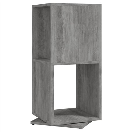 vidaXL Armoire Rotative Etagère sur Pied Armoire Tournante Etagère Tournante Salon Salle de Séjour Maison Gris Béton 34