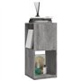 vidaXL Armoire Rotative Etagère sur Pied Armoire Tournante Etagère Tournante Salon Salle de Séjour Maison Gris Béton 34,5x34,5x7
