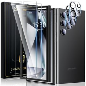 UniqueMe 4 Pièces Verre Trempé pour Samsung Galaxy S24 Ultra Protection