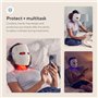 TheraFace Masque de soin de la peau à LED avec massage vibrant – Masseur facial à LED pour rides, raffermissement de la peau et 