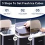 Machine à glaçons, 120W Machine à glaçons Petite, 8 glaçons en 6 minutes, 12kg/24h, Ice Maker avec capteur infrarouge & autonett