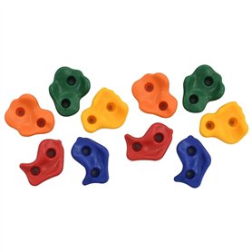 vidaXL Lot de 30 pierres d'escalade – Pierres multicolores en polyéthylène – Équipement de jeu amusant et éducatif en plein air