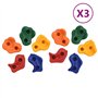 vidaXL Lot de 30 pierres d'escalade – Pierres multicolores en polyéthylène – Équipement de jeu amusant et éducatif en plein air 