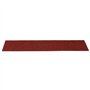 vidaXL Lot de 15 tapis d'escalier rectangulaires en tissu aiguilleté rouge, facile à installer, amortit le son, décoration d'int