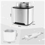 Vpcok Direct Machine à crème glacée 2L pour crème glacée 12 W avec bouche sur le grand couvercle visible 220 V, machine à crème 