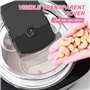 Vpcok Direct Machine à crème glacée 2L pour crème glacée 12 W avec bouche sur le grand couvercle visible 220 V, machine à crème 