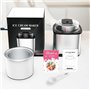 Vpcok Direct Machine à crème glacée 2L pour crème glacée 12 W avec bouche sur le grand couvercle visible 220 V, machine à crème 