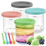 Lot de 4 Récipients à Crème Glacée de Rechange pour Les Sorbetières La Série NC301 NC300 NC299