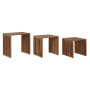 Home ESPRIT Jeu de 3 Tables Naturel Teck 40 x 40 x 40 cm