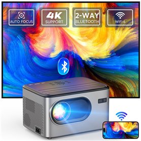 Vidéoprojecteur【Auto Focus/Keystone 6D/4P】20000L Natif 1080P Rétroprojecteur