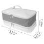 Adorila Sac de transport à double couche pour sèche-cheveux, sac de voyage pour sèche-cheveux, organiseur de beauté (blanc)