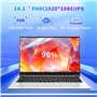 KUMNOSAL Ordinateur Portable Win11 Pro Celeron J4125 PC Portable, Laptop écran IPS FHD 14,1 Pouces, (8 Go LPDDR4 RAM 256 Go SSD 