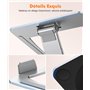 EOIWUY Support Ordinateur Portable Rotation 360°, Support PC Portable Bureau Réglable à Refroidissement Rapide, pour Travail d'É