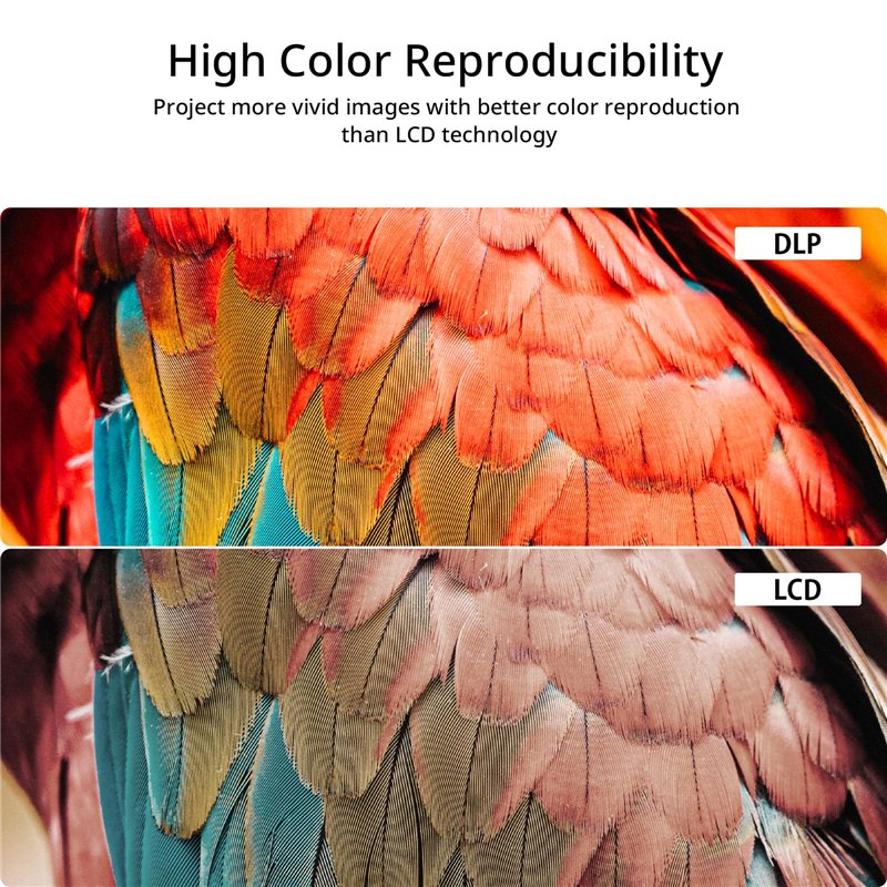 Image secondaire de Mini Projecteur YOTON, Vidéoprojecteur DLP, Full HD 1080P Supporté, Batterie Intégrée, Rétroprojecteur Portable à Focale Ultra C