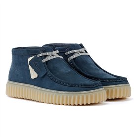 Clarks Originals Torhill Hi Bottes Bleues en Daim pour Hommes - EUR 46