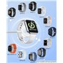 4 en 1 Câble pour Chargeur Apple Watch,1.2m Chargeur iPhone et Câble USB C Charge Rapide Cable Multi Chargeur Cable Apple Watch 