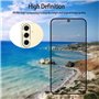 Afikyutu Verre Trempé Anti-Espion pour Samsung Galaxy S24 FE, 2 Pièces Film Protection écran et 2 Pièces Caméra Arrière Protecte