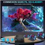 Fwiull Projecteur 4K, Mise au Point Automatique/Correction Trapézoïdale 28 000L WiFi6 Bluetooth 1080P Full HD Vidéoprojecteur Ho