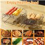 NathrBTV 2 Piece Air Fryer Accessories Convient pour Ninja AF300EU AF400EU avec 5 porte kebab Friture double panier compartiment
